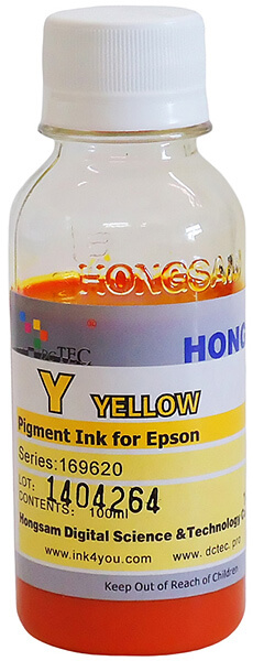 Набор пигментных чернил для Epson WF-5110DW из 4 цветов по 100 мл