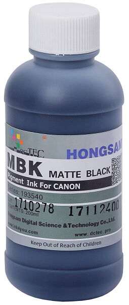 Чернила для Canon iPF840  5 шт х 200 мл с быстросохнущим черным пигментом